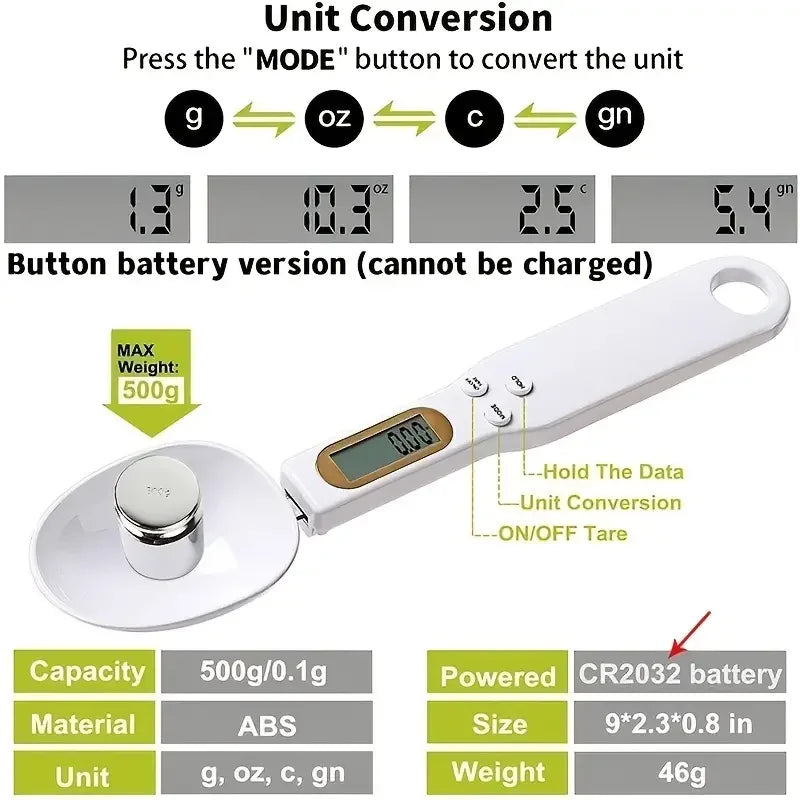 PrecisioSpoon Digital Spoon Scale – 0.1g Precision for Baking & Coffee