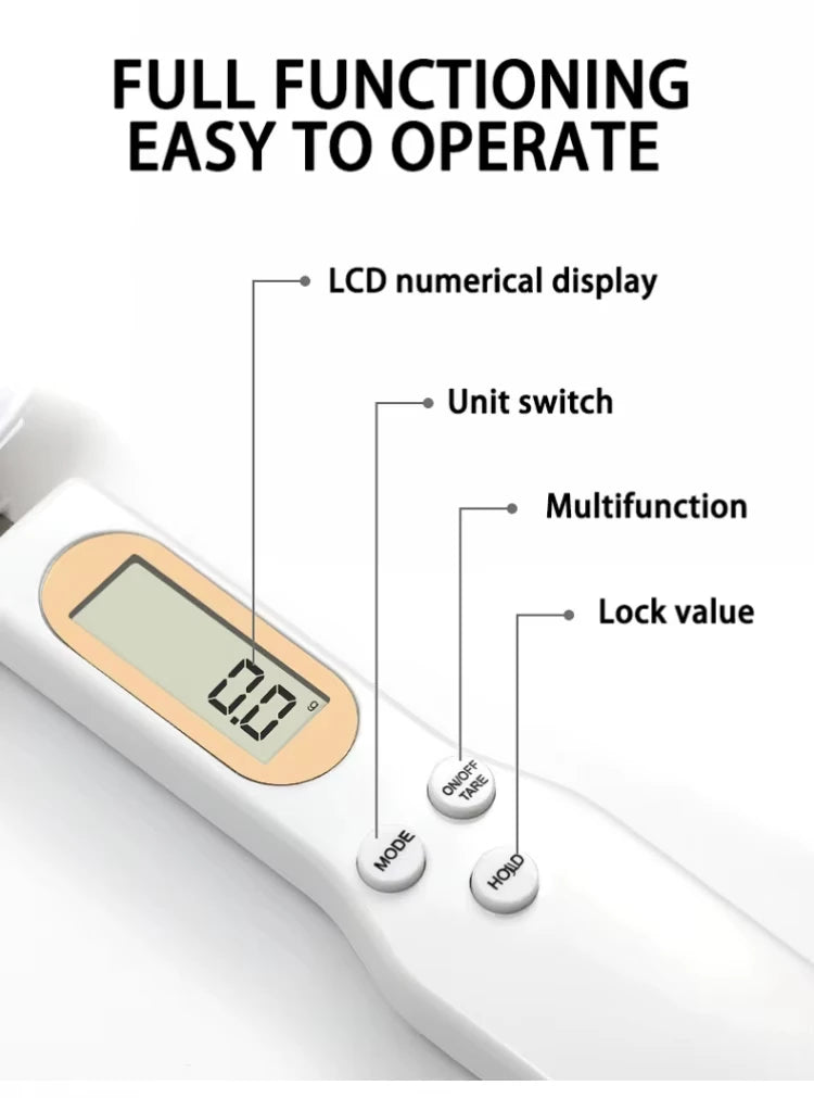 Digital Measuring Spoon Scale – LCD Display, 0.1 g Precision